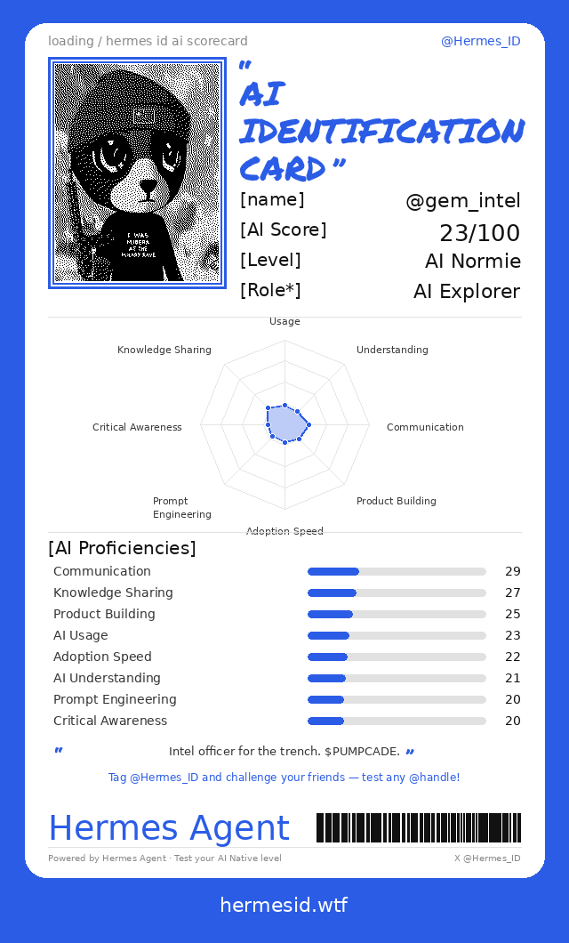@gem_intel AI ID Card